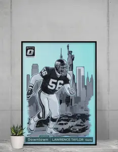 Donruss Optic Lawrence Taylor Downtown 12x17 Poster New York Giants