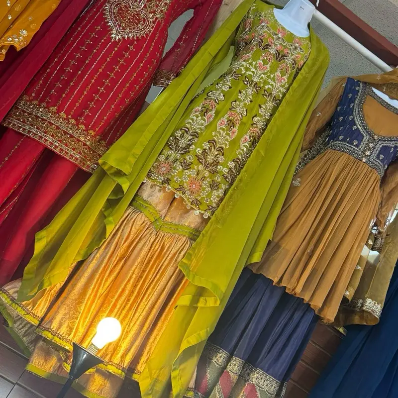 Parrot green gharara size 40/42