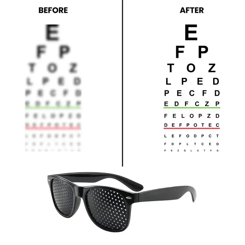 Pinhole Vision Correction Glasses for Men and Women - Clear Vision Guaranteed Modern Bifocals Eyeglass
