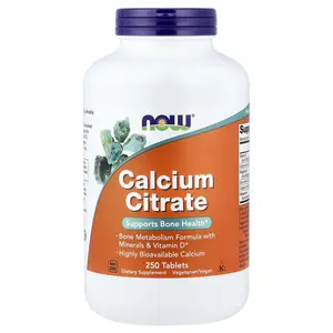 NOW Foods Calcium Citrate, 250 Tablets