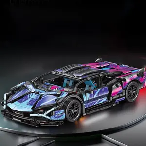 1624 Piece Colorful Racing Car Model Toy Set, Perfect Living Room Bedroom Decoration, Ideal Birthday Christmas Halloween Gift