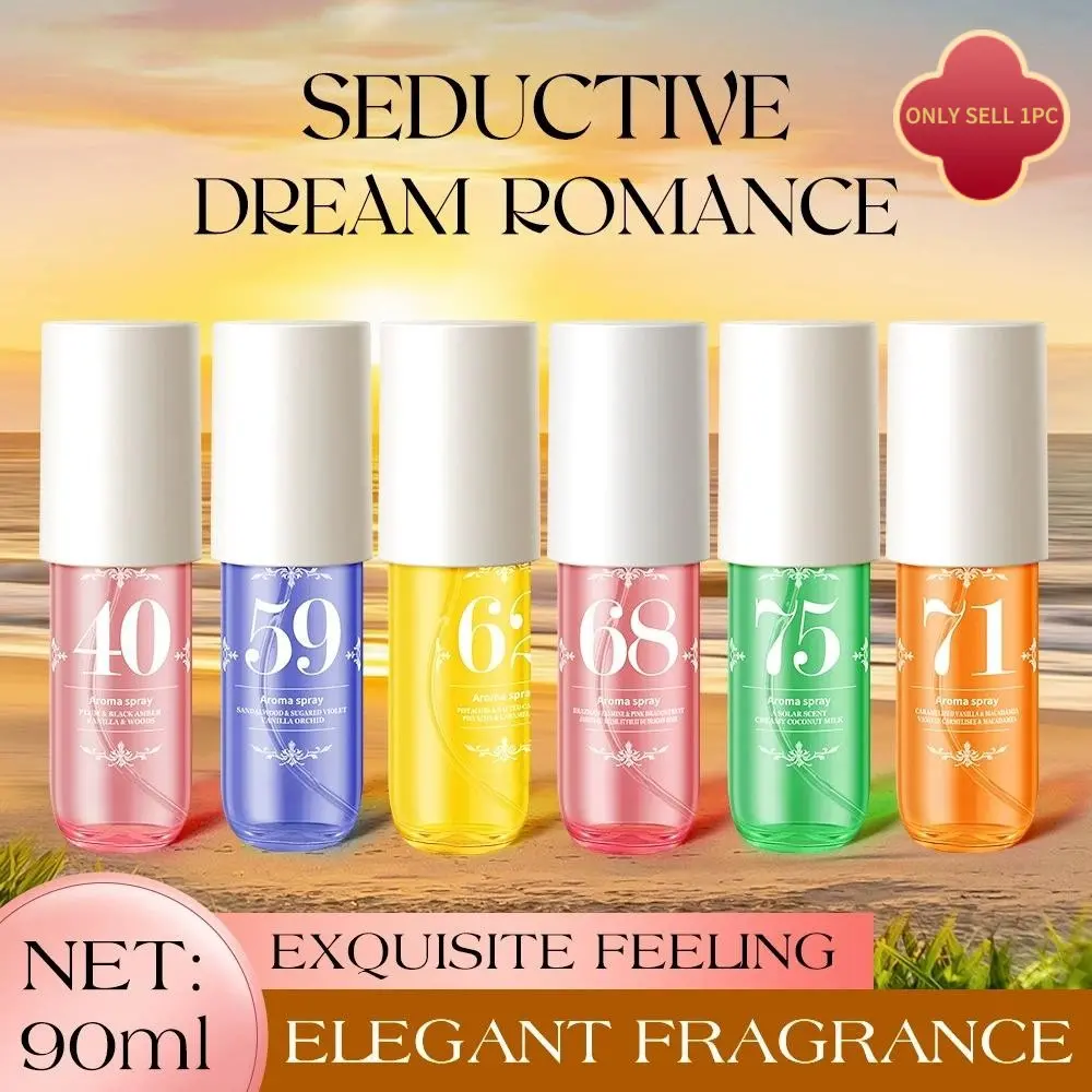 Women's Perfume Set, 90ML Enchanting Dreamy Romantic Elegant Aromatic Floral Fragrance Spray, 6 Sweet Romantic Scents, Long-Lasting Elegant Scent, Charming Fragrance for Daily Wear & Gifts