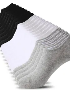 10 Pairs Non-Slip Invisible Socks for Men and Women, Low-Cut Ankle Socks with Inner Lining, Casual Slim-Fit Organic Textile Socks