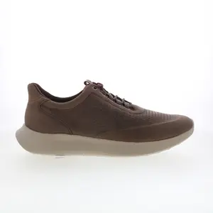 Johnston & Murphy 25-2229 Mens Brown Leather Lifestyle Sneakers Shoes