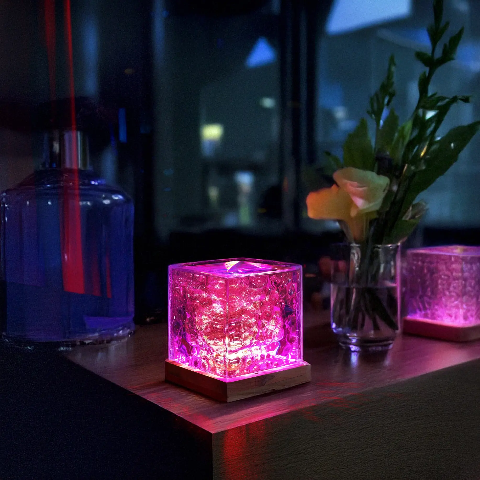 Ocean Wave Projector Light – 16 Color RGB 3D Water Ripple Lamp with Remote |Crystal Table Lamp| Kids Room · Bedroom · Yoga · Meditation · Home & Outdoor Mood Lighting | Relaxing Night Light