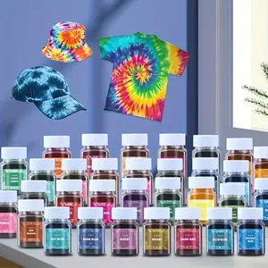 1 bottle - Stripe dye powder in multiple colors (30ml per bottle), multi-purpose fabric dye, suitable for creative activities, clothing, DIY handicrafts, team building activities, parent-child interaction activities