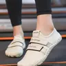 Unisex's Solid Color Velcro Sports Shoes, Casual Comfortable Breathable Gym Shoes, Breathable Workout Shoes, Breathable Walking Shoes, Training & Gym Shoes for Weightlifting & Squat Training, Sporty Shoes, Workout Sneakers