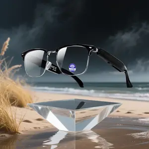 AI Smart Translation Glasses Support Wireless Music & Calls Blue Light Blocking Lenses Unisex Office Outdoor Use Smart Audio Glasses