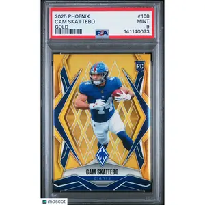 2025 Panini Phoenix Cam Skattebo Gold Rookie #168 PSA 9 MINT New York Giants