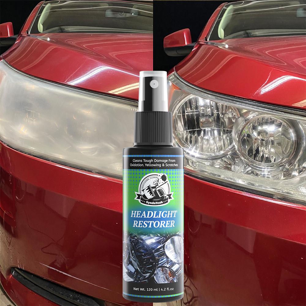 Automotive Headlight Restoration Cleaner, effectively cleaning oxidized yellowing and fine scratches, maintaining clear headlight brightness, slowing aging, eco-friendly and non-damaging, providing long-lasting protection for headlights