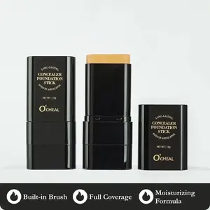 Mother's Day Gift 6-Color Dual-Ended Foundation & Concealer Stick with Built-In Brush – Moisturizing, Lightweight, Long-Lasting Flawless Makeup Effortless Complexion Sculpting