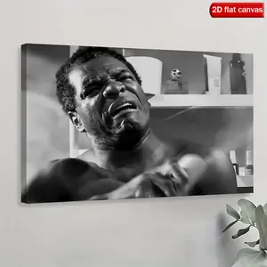 Humorous Bathroom Decorative Picture Frame Art|Modern black and white themed poster with wooden frame|Durable polycarbonate material|Ideal choice for interior decoration|A great gift for movie fans, suitable for bathroom decoration, 2D flat design, and ro