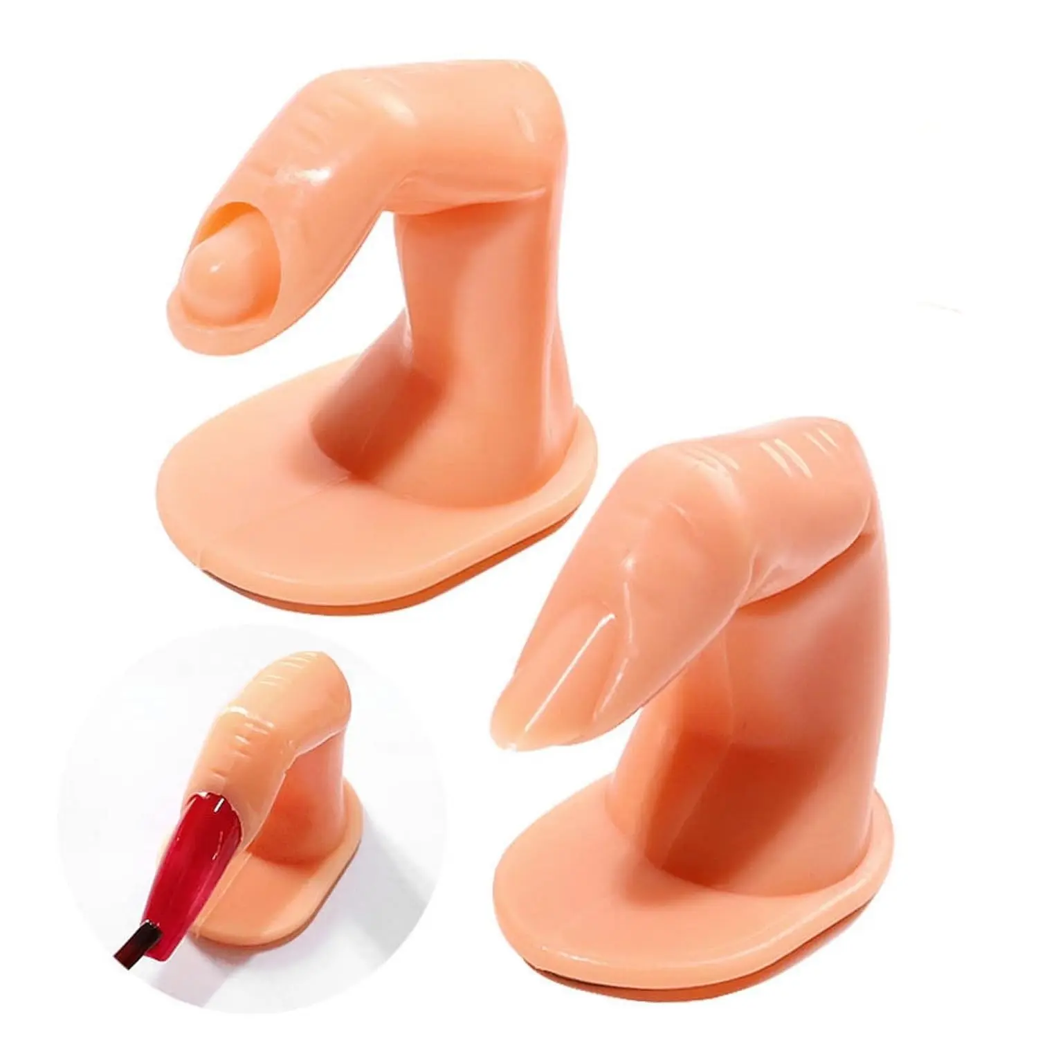 10Pcs Practice Hand for Acrylic Nails, Practice Finger Nail Art Practice Finger Plastic Fake Fingers with nail for Acrylic Gel Nail Art Training