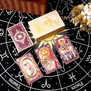 Tarot Cove Purple Star Disk tarot cards – Waterproof & Wrinkle-Resistant Star Disk with Guide Book, Beginner-Friendly Set. Features Chakras, Planets, Zodiac Signs, Elements & Positive Affirmations
