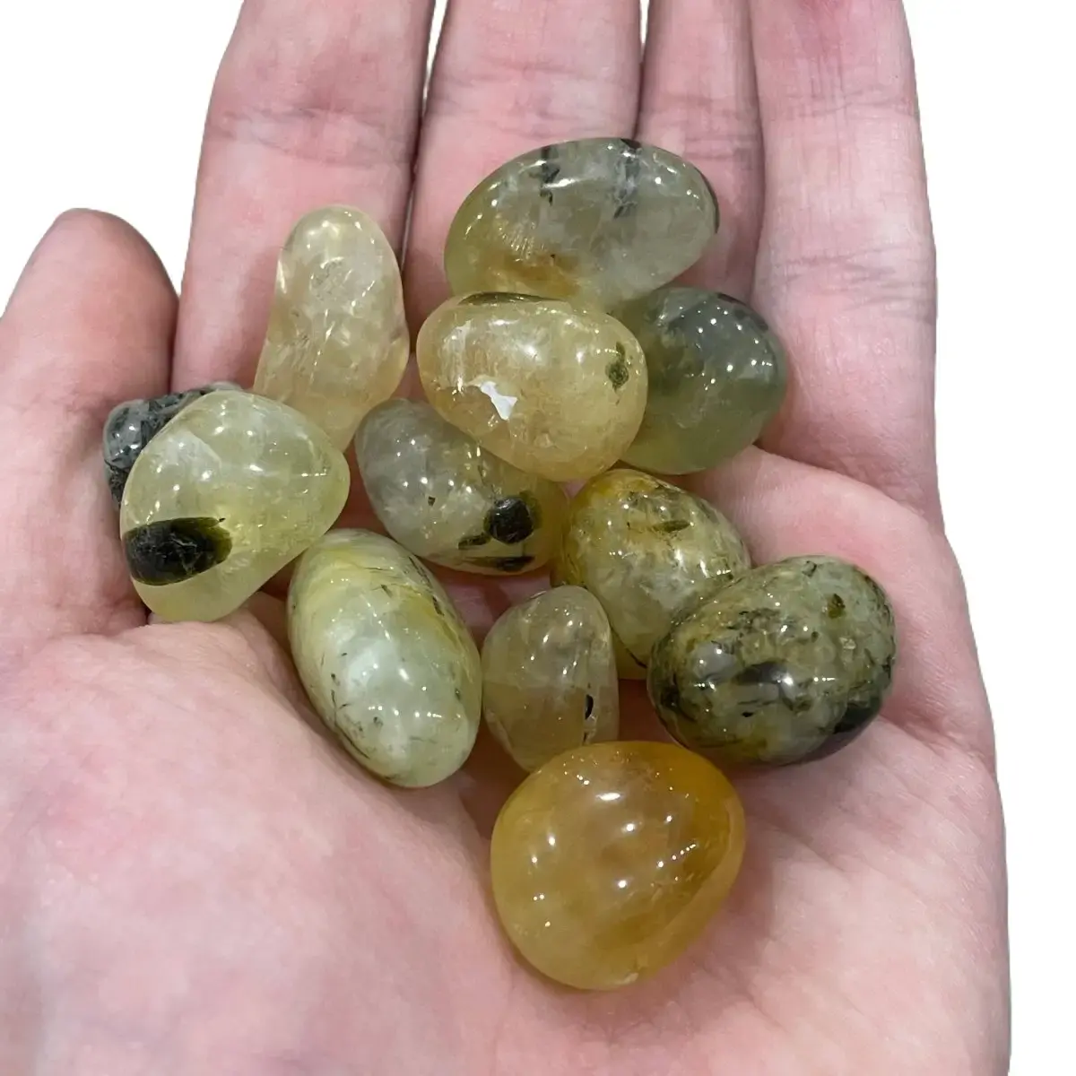 Prehnite Golden Tumbled Stone – Healing & Intuition Crystal Healthcare Therapy
