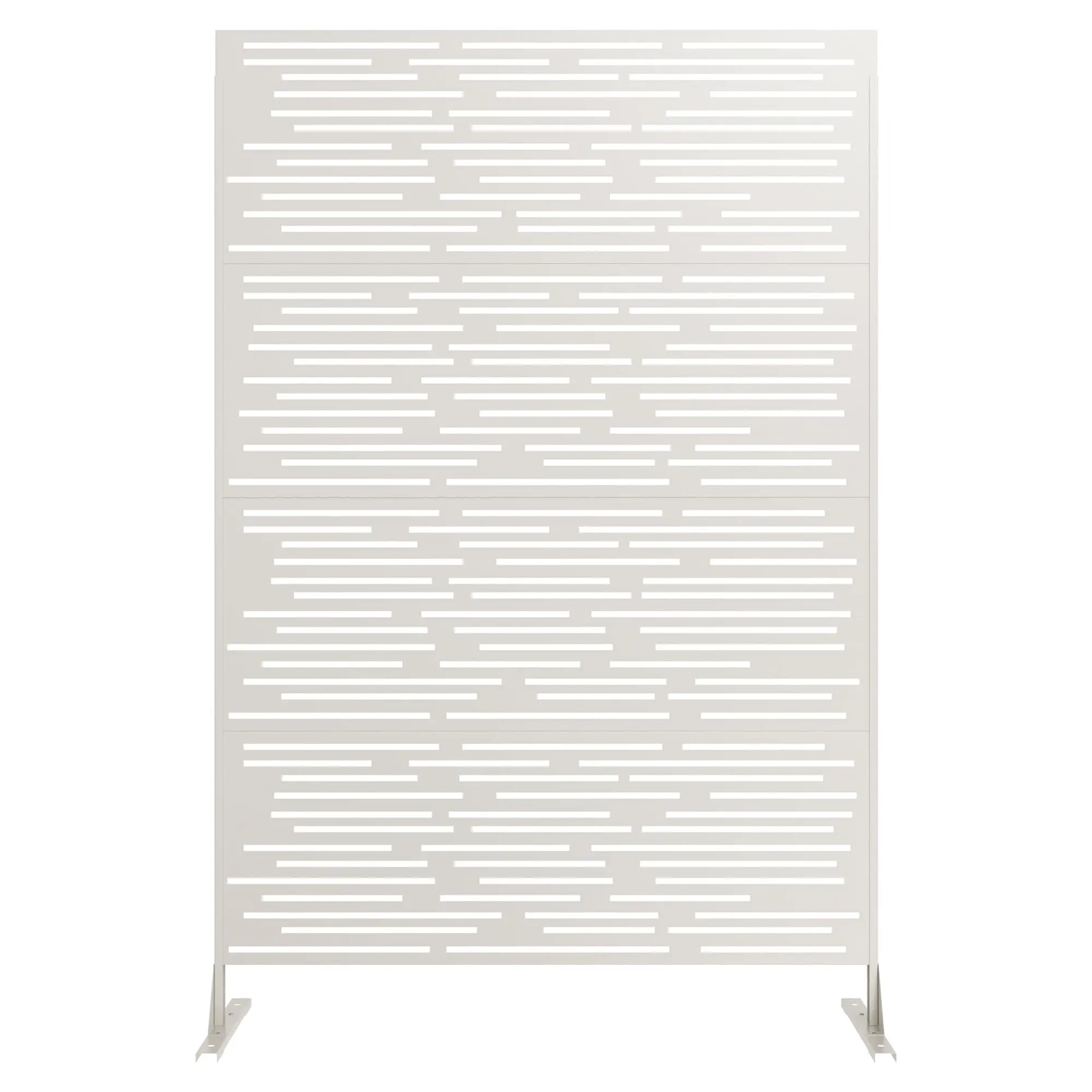 72"H White Decorative Metal Garden Fence 1PC - Rust-Proof Scroll Design Easy Snap-Together Privacy Panel for Yard, Flower Bed & Patio