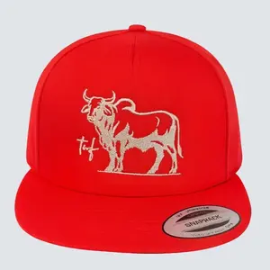 TWF Brahma Full Body - Red Flat Bill Yupoong