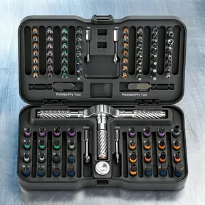 100-In-1 Precision Ratchet Screwdriver Set, Magnetic Power Tool, 40nm Torque, H6/h4 Bits, Ideal Gift for Valentine's Day, DIY Repair Kit