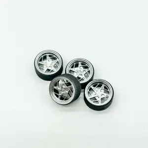 12mm Chrome Centerline Galaxy Specialty 3D Wheels for 1:64 Scale Diecast Models