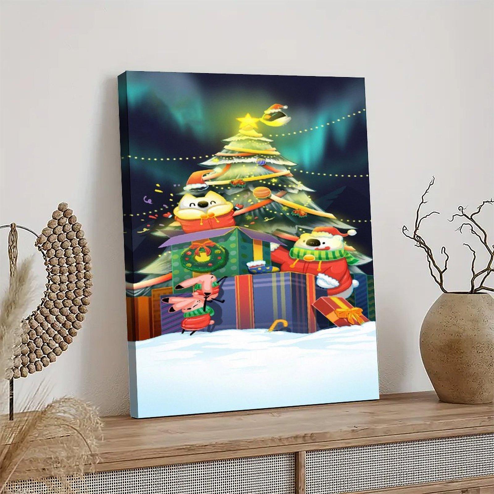 Christmas Poster Christmas Tree Poster Decorative Painting Canvas Wall Art Picture Print Modern Family Bedroom Decor