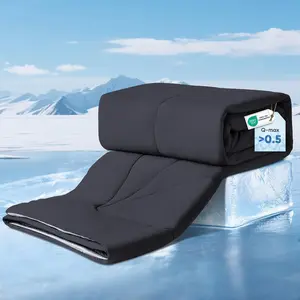 Revolutionary Cooling Comforter Queen Absorb Body Heat to Keep Cool, Cooling Blanket for Hot Sleepers Japanese Arc-Chill 3.0 Summer Comforter Hypo-Allergenic Cool-Black/Gray
