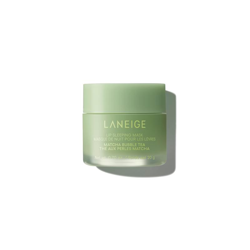 Laneige Bubble Tea Lip Sleeping Mask, Matcha + Taro, Moisturizing, Glossy, Lip Mask, Korean Lip Care