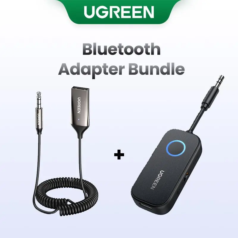 UGREEN Bluetooth 5.4-5.2 Adapter Bundle, Built-in microphone for hands-free calling, USB-A, 3.5mm Adapter for Car, TV and Home Audio System-Black Friday，TikTokShopBlackFriday ,TikTokShopHolidayHaul summerwins