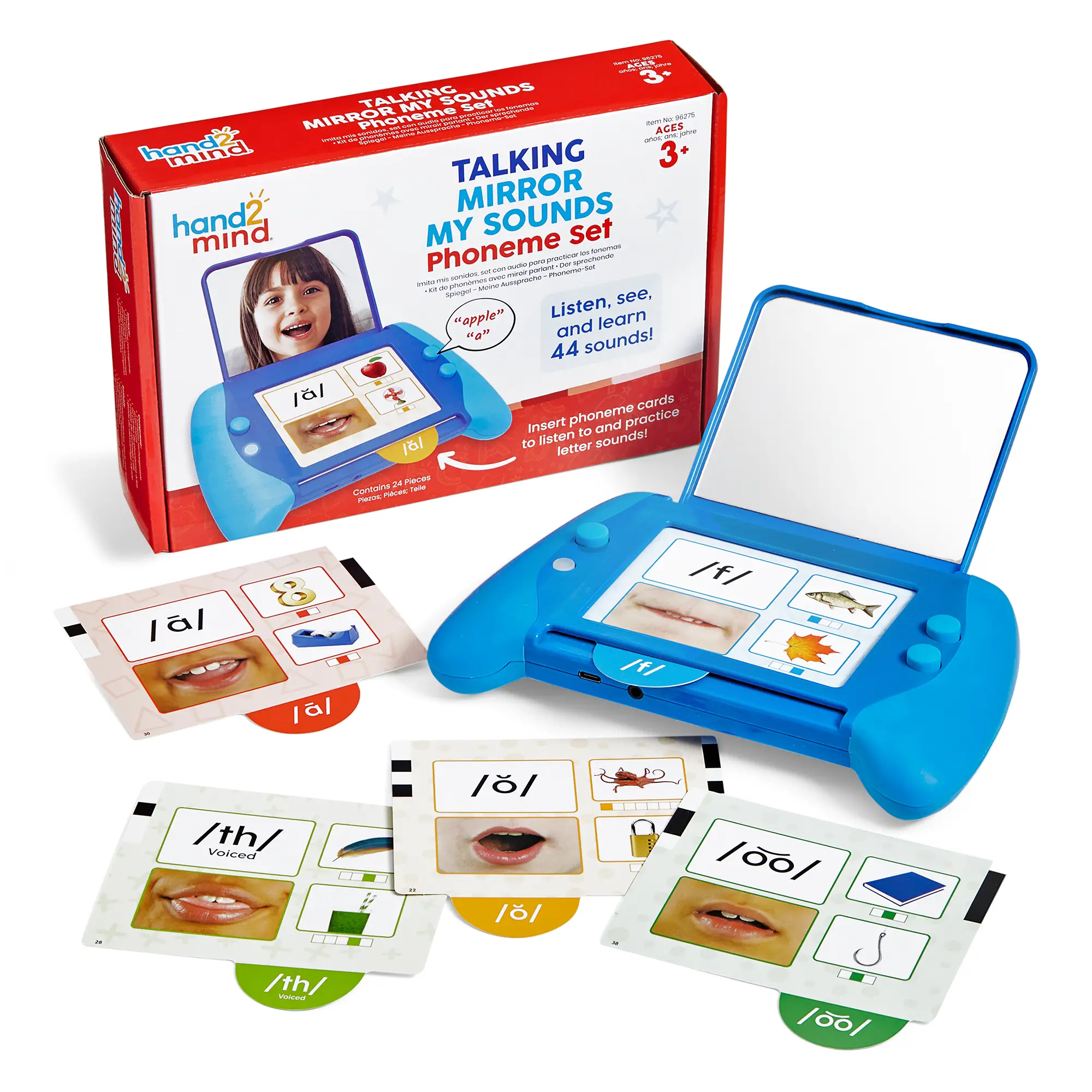 hand2mind Mirror My Sounds Phoneme Set, Phonemic Awareness, Phonics Games, Letter Sounds, Phonics Flash Cards, Speech Therapy Materials, Phonics for K