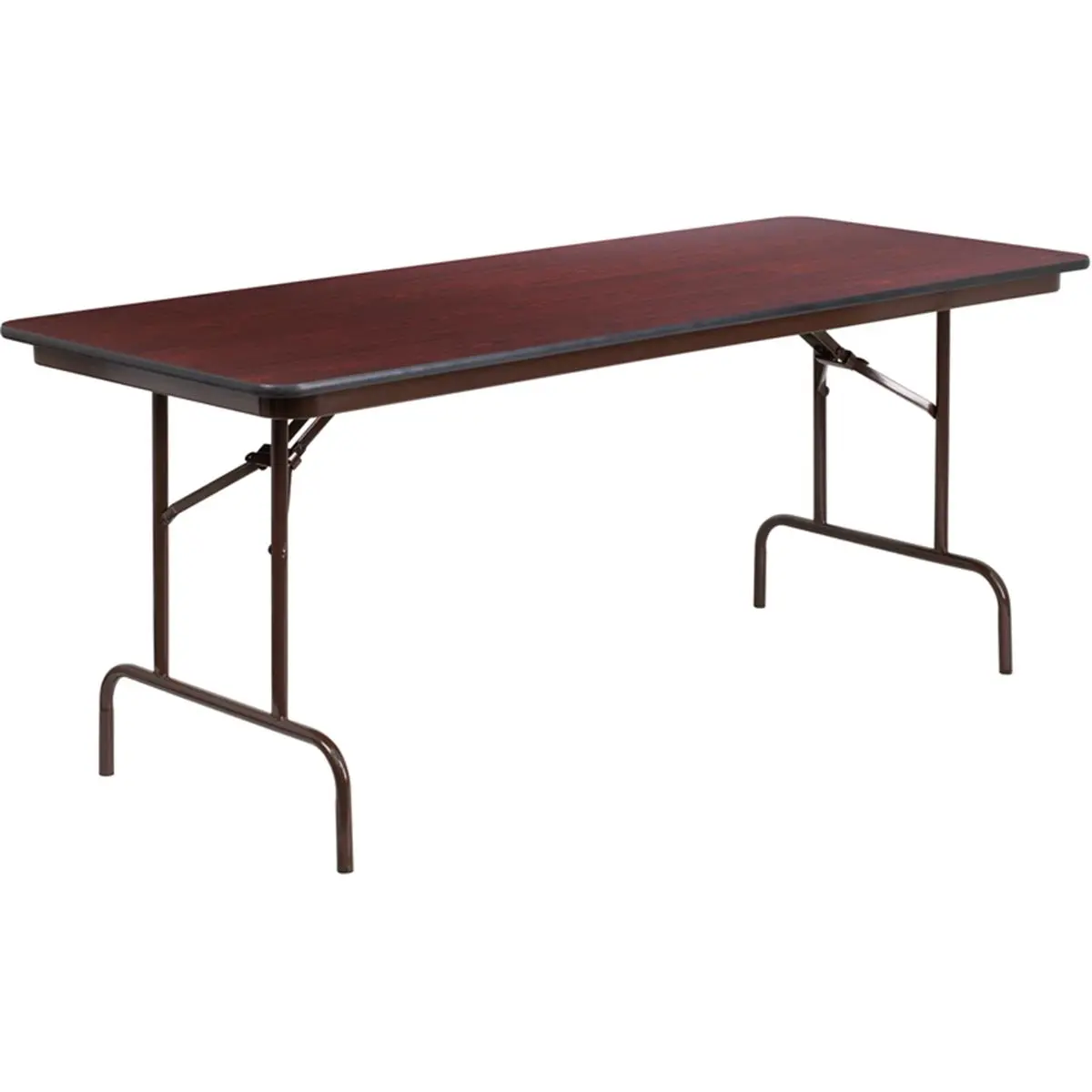 212 MAIN 30x72" Rectangular Mahogany Melamine Laminate Foldable Banquet Table - 68 lbs Lightweight Compact Commercial-Office Furniture for Schools, Everyday Use
