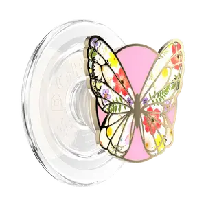 PopSockets Colorful Butterfly in Bloom PopGrip for MagSafe - Magnetic Phone Grip & Stand for EReader with Swappable PopTop and PopMounts Compatibility