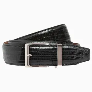 Lizard Black Dress Ratchet Belt 1.575" Strap [40mm]