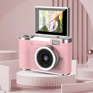 Flip Cover Digital Camera, HD Camera, 1080P Video Recording, Simple Interface, Multiple Filters, Outdoor Selfie, Includes 32GB Memory Card Reader