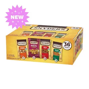 Snyder's of Hanover, Variety Pack Pretzels, Individual Packs, 4 Flavors, 36 Ct (Pack of 36) Snack