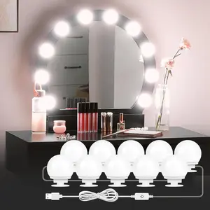 LED Makeup Light, 3color Touch Switch Dimmable Mirror Cabinet Vanity Light, USB Powered 5V Bedroom Dressing Table Fill Light, Bathroom Cloakroom Lighting, Decorative Lights