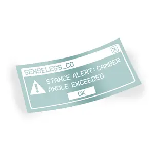 Stance Alert Camber Angle Exceeded Windows 95 Style Vinyl Car Sticker