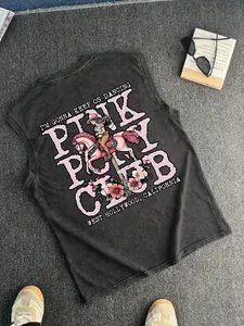 Men's Vintage Cotton Sleeveless Tank Top, Retro Casual Style for Summer, Fitted Round Neck Fashionable Attire