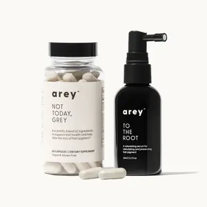 Arey's System Haircare Solution - Daily Supplement & Oil-Free Scent-Free Serum for Grey Hair Reduction