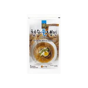Choung Soo Korean Cold Noodles (Naengmyeon) - Instant Mul Naengmyeon Soup Base, Original Flavor, 4 Servings (720g) - Authentic Korean Cuisine, Quick & Easy Meal