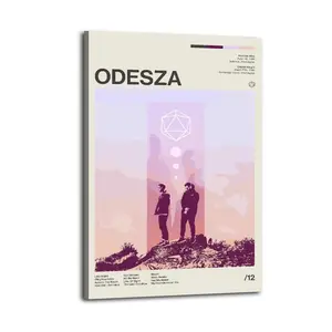 ODESZA Artistic Wall Decor, Waterproof Canvas Poster, Cute And Vibrant Poster for Bathroom, Living Room, Bedroom, Dorm, A Perfect Gift Idea for New Year Home Decor