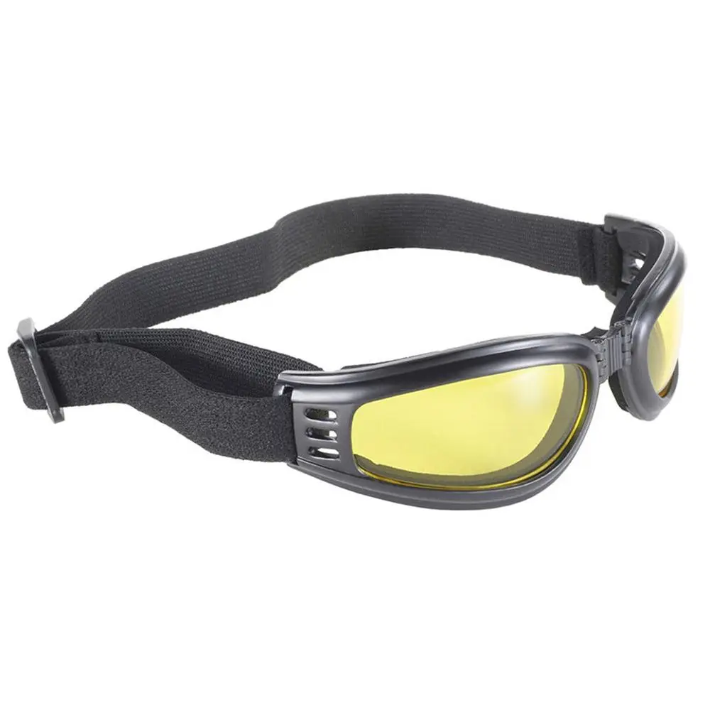 DANIEL SMART Nomad Folding Goggles - Black Frame & Yellow Lens, Unisex Athleisure Design for Hiking and Compact Pocket Storage, Compact Storage, Hiking / Light Outdoor