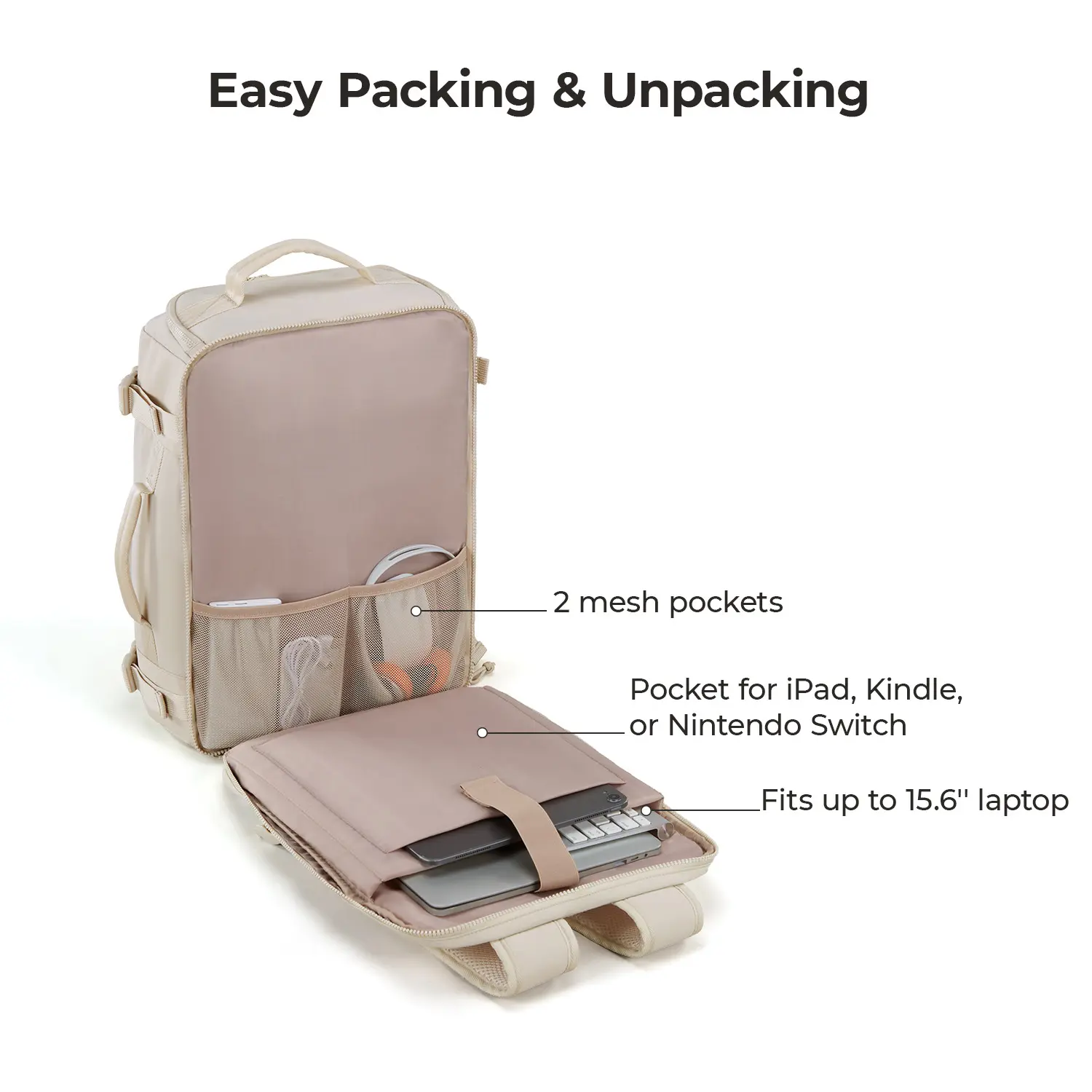BAGSMART Blast Quick Access 28L-38L Waterproof Carry-On  display picture 2