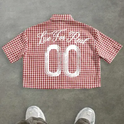 Dyed Checker Button Down Ktwo - TikTok Shop