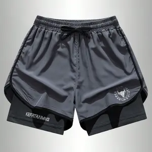 Men's Casual Loose Fit Quick-Dry Sports Shorts with Elastic Waistband and Drawstring, Lightweight Running Shorts for Men, Quick-Dry Stretch Gym Workout Shorts with Drawstring, Breathable Compression Squat Training Shorts, Summer Gym Wear