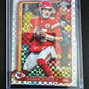 Topps 2025 Chrome Patrick Mahomes X-Refractor Football Trading Card Limited Edition Collectible