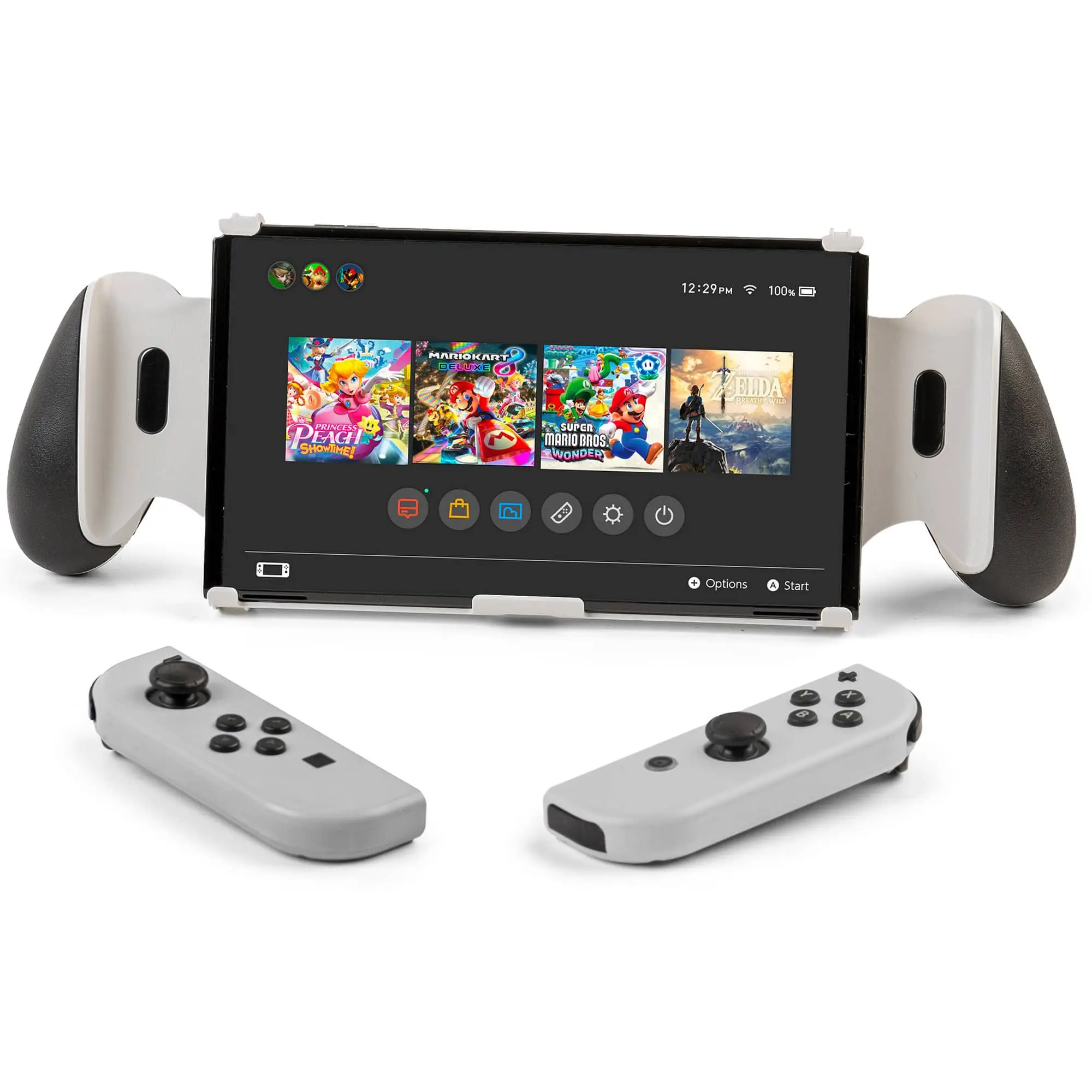 RDS Industries - Nintendo Switch or Nintendo Switch OLED GoPlay Game Traveler Pack with GripStand - Black