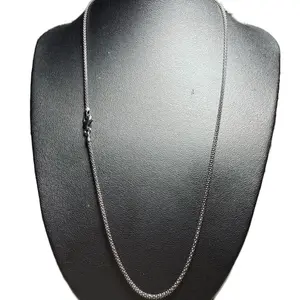 925 Sterling Black Rhodium Over Popcorn Link Chain - Elegant Necklace Design