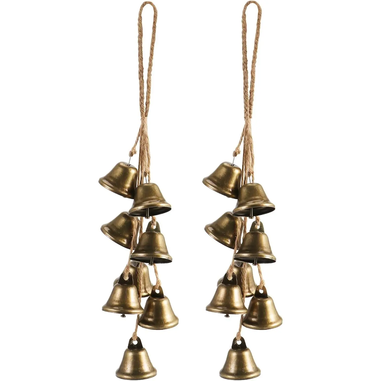 2 Pack  Bells Protection for Door Knob Outdoor Bells Hanging Wind Chimes Witchy Things Clear Negative Energy  Bells Set  Bell Witchy Gifts(Classic)