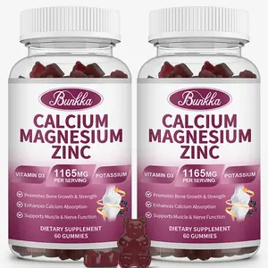 Calcium Magnesium Zinc Gummies with Vitamin D3 - for Bone, Mood & Sleep Support - Calcium Magnesium Zinc D3 Supplement for Adults