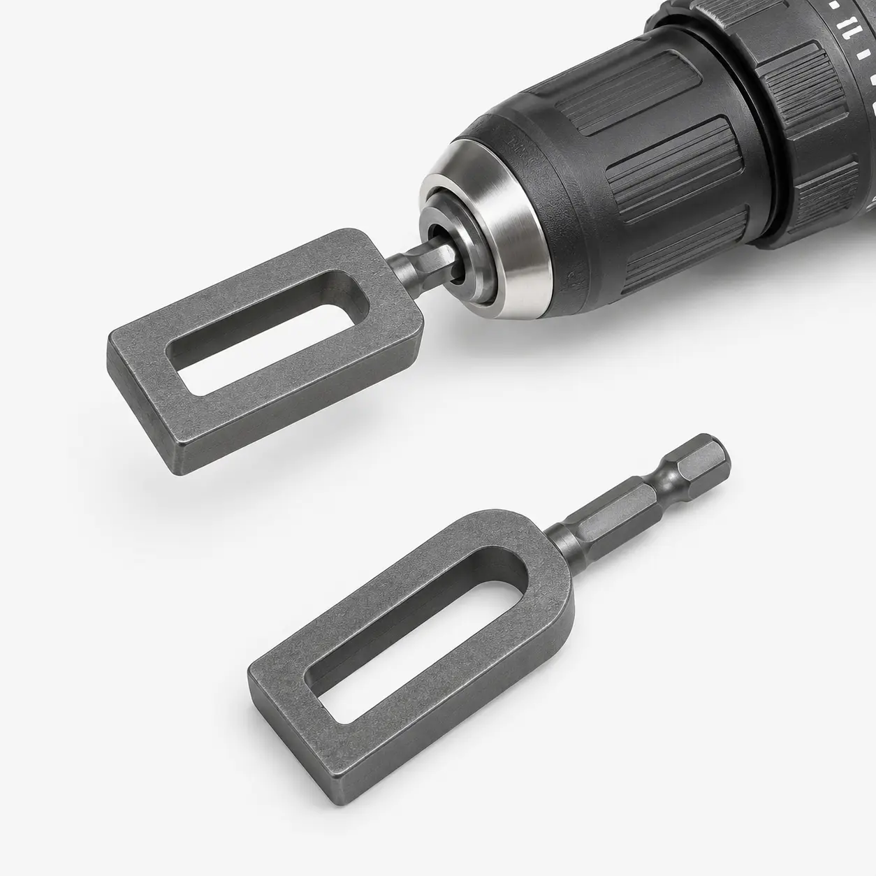 Professional Rebar Tie Wire Twisting Tool for Drills, 2PCS Heavy-Duty Steel Wire Twister with 6mm Hex Shank, Wire Knotting Tool for Construction, Rebar, Fence Wire and DIY Projects, Father’s Day Gift