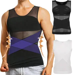 Men's Compression Tummy ControlUndershirt Body Shaper Sleeveless Tank Top Shaping Spring Summer Sweatshirt Shapewear